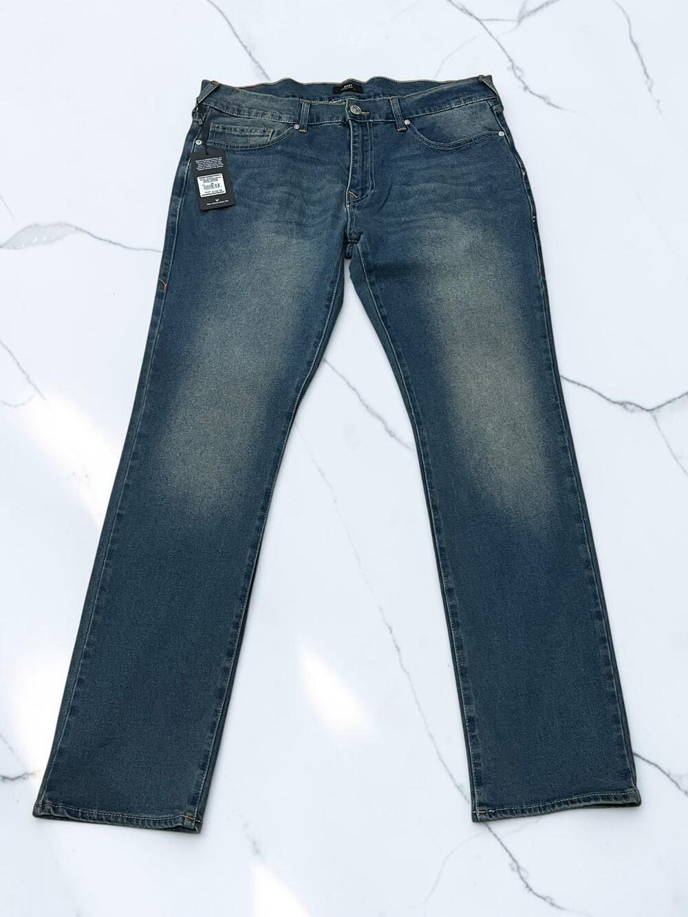 True Religion Men’s Ricky Straight Leg Jeans Size 36 W36 L34 Medium Wash Denim